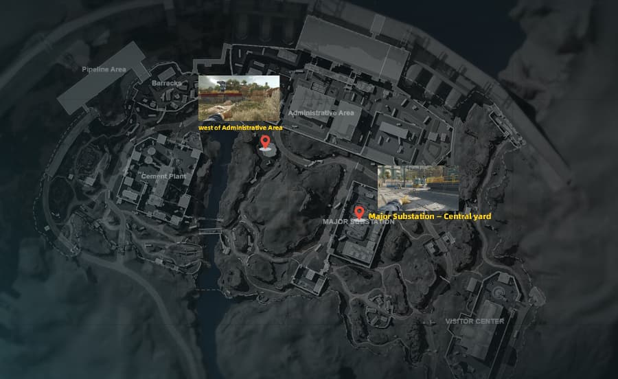 Dam Locations map