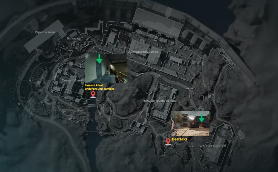 Dam Locations map